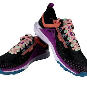 Nike Men's React Pegasus Trail 4 Black Magic Ember Vivid Purple Sneakers Size 10